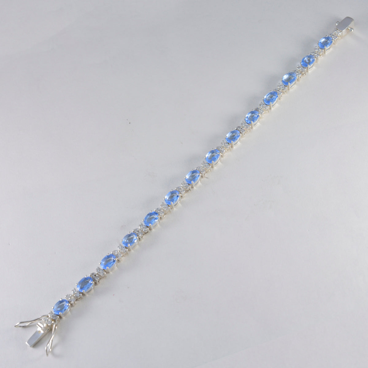 Eliza Office Minimal Blue Tennis Bracelet