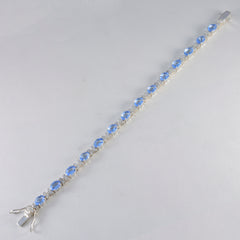 Eliza Office Minimal Blue Tennis Bracelet