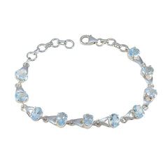 Bella gift for girlfriend Slim Blue Links Bracelet Blue Topaz Blue