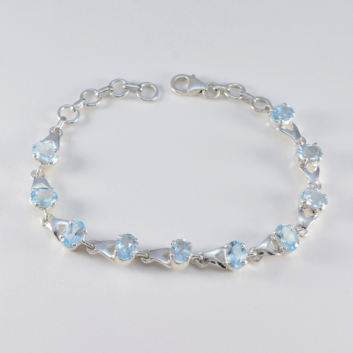Bella gift for girlfriend Slim Blue Links Bracelet