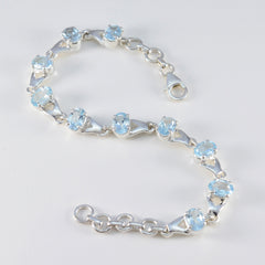 Bella gift for girlfriend Slim Blue Links Bracelet