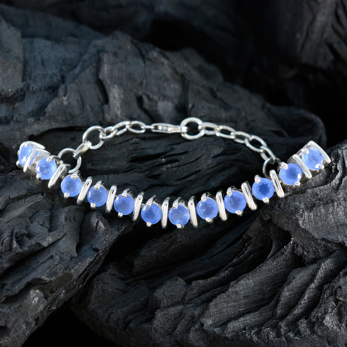 Freya Diwali Minimal Blue Tennis Bracelet