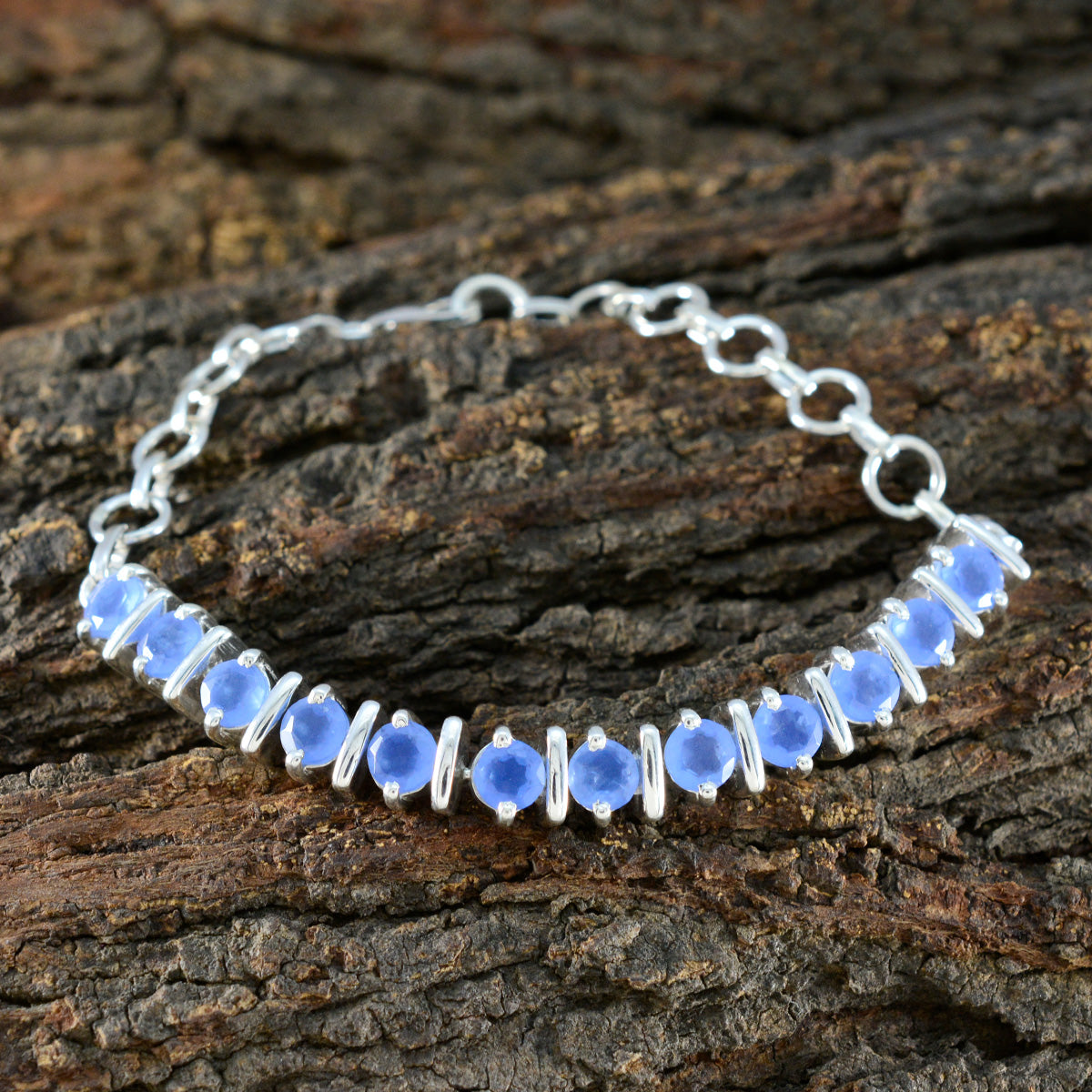 Freya Diwali Minimal Blue Tennis Bracelet