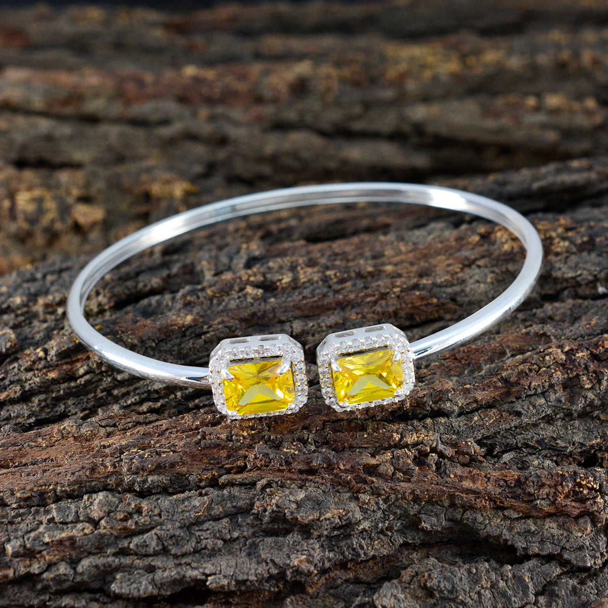 Zoe Baby Shower Tiny Yellow Bangle Bracelet