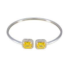 Zoe Baby Shower Tiny Yellow Bangle Bracelet Citrine CZ Yellow