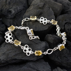 Agnes Gala Featherlight Yellow Links Bracelet