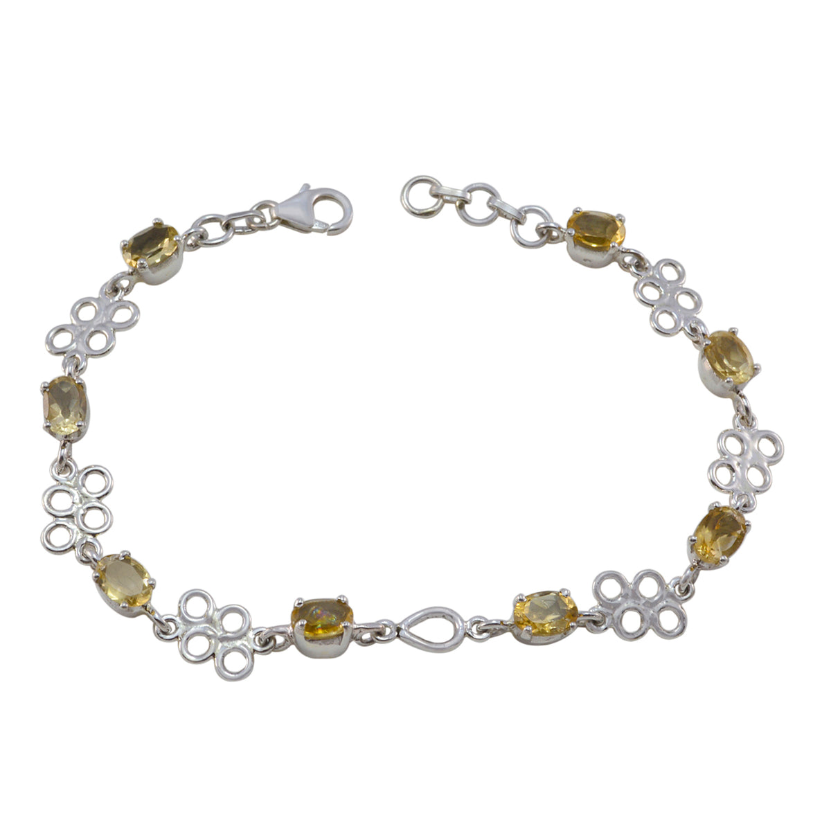 Agnes Gala Featherlight Yellow Links Bracelet Citrine Yellow