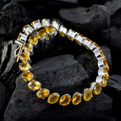 Autumn Showstopper Minimal Yellow Tennis Bracelet