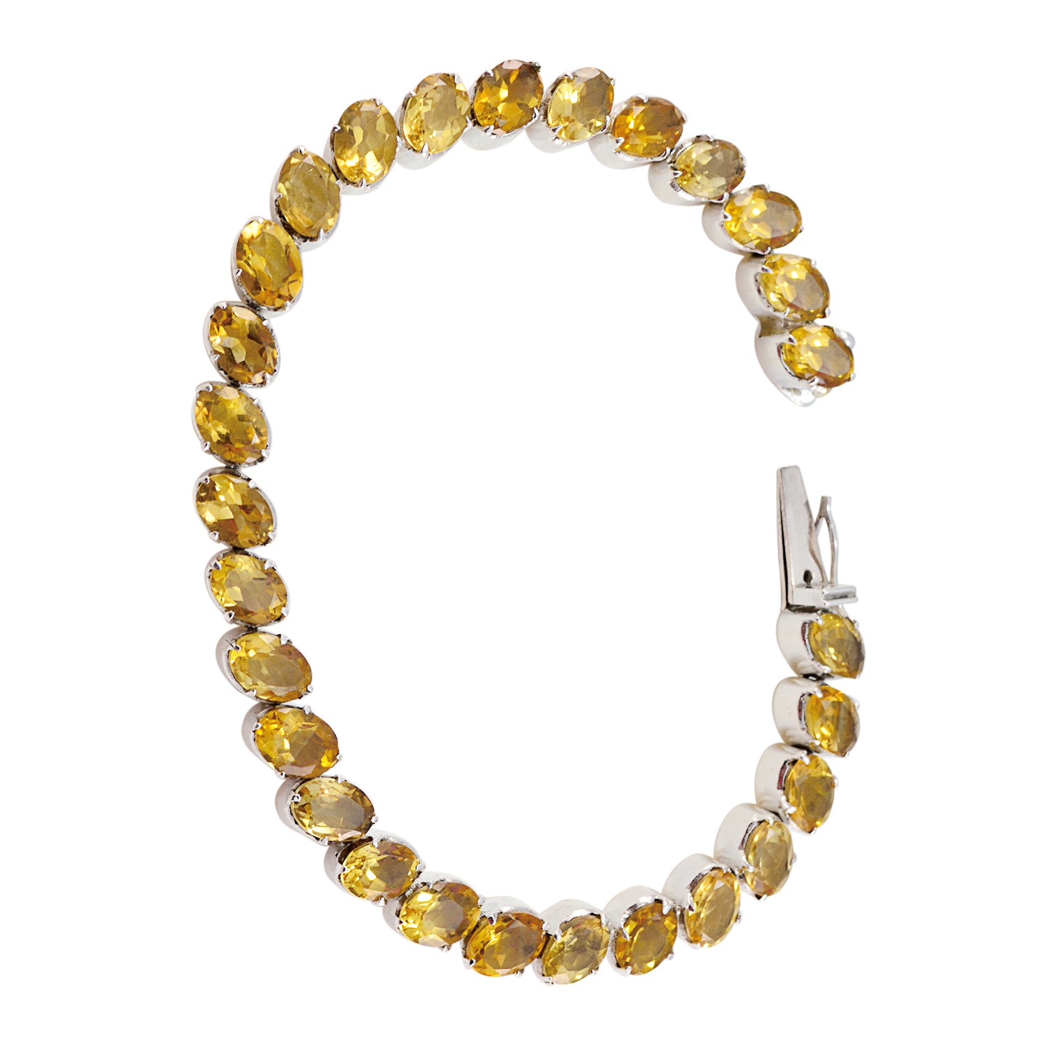 Autumn Showstopper Minimal Yellow Tennis Bracelet