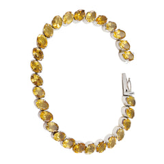 Autumn Showstopper Minimal Yellow Tennis Bracelet