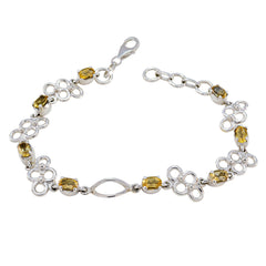 Bella One-of-a-Kind Slim Yellow Links Bracelet Citrine Yellow