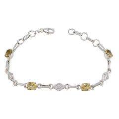 Charlotte Bridal Delicate Yellow Links Bracelet Citrine Yellow