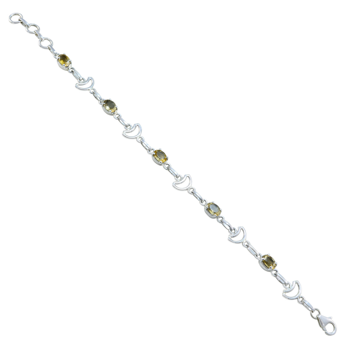 Emily Treasure Delicate Yellow Links Bracelet Citrine Yellow