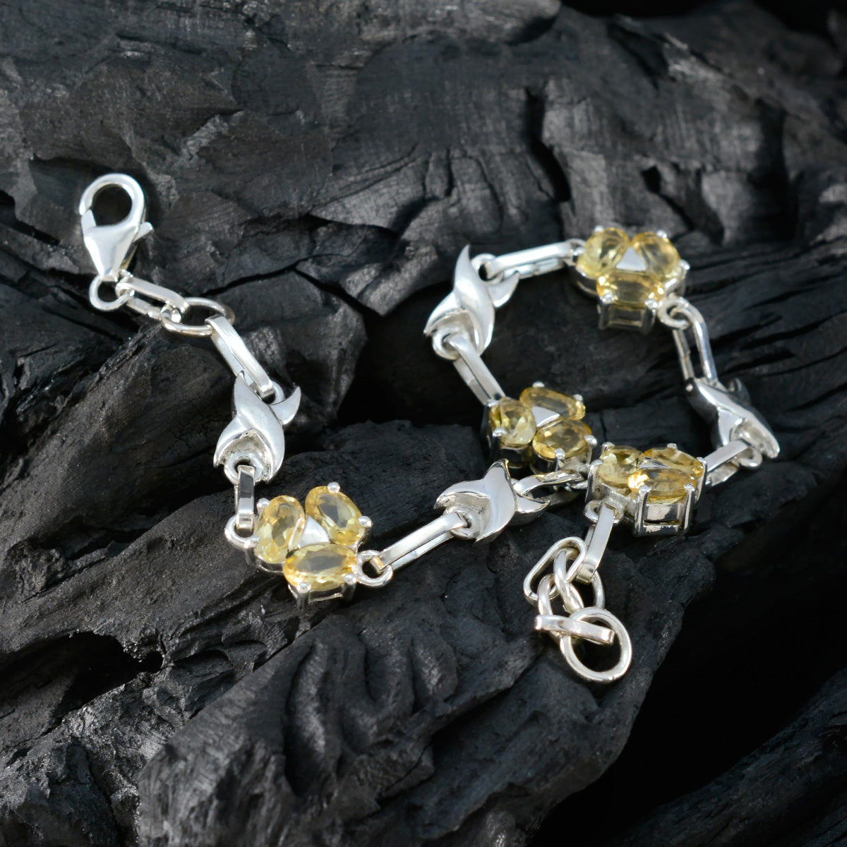 Camilla Gift for Wife Mid-weight Yellow Links Bracelet