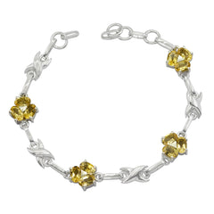 Camilla Gift for Wife Mid-weight Yellow Links Bracelet