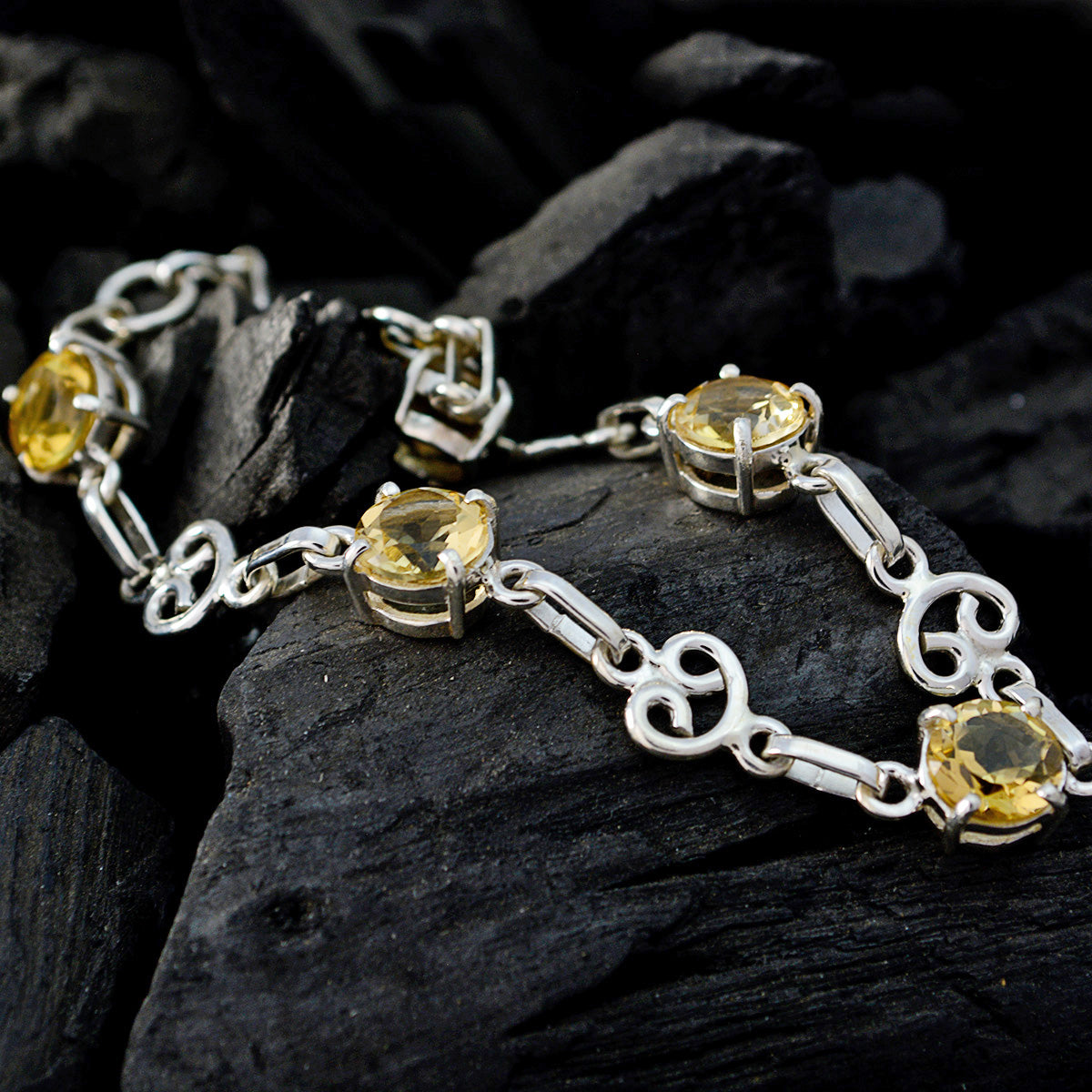 Hannah Gift for Her Dainty Yellow Links Bracelet