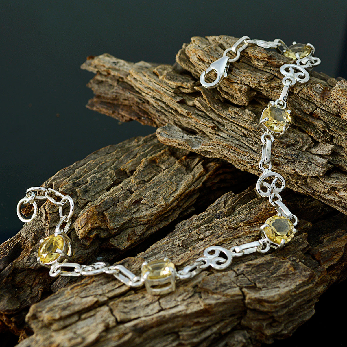 Hannah Gift for Her Dainty Yellow Links Bracelet