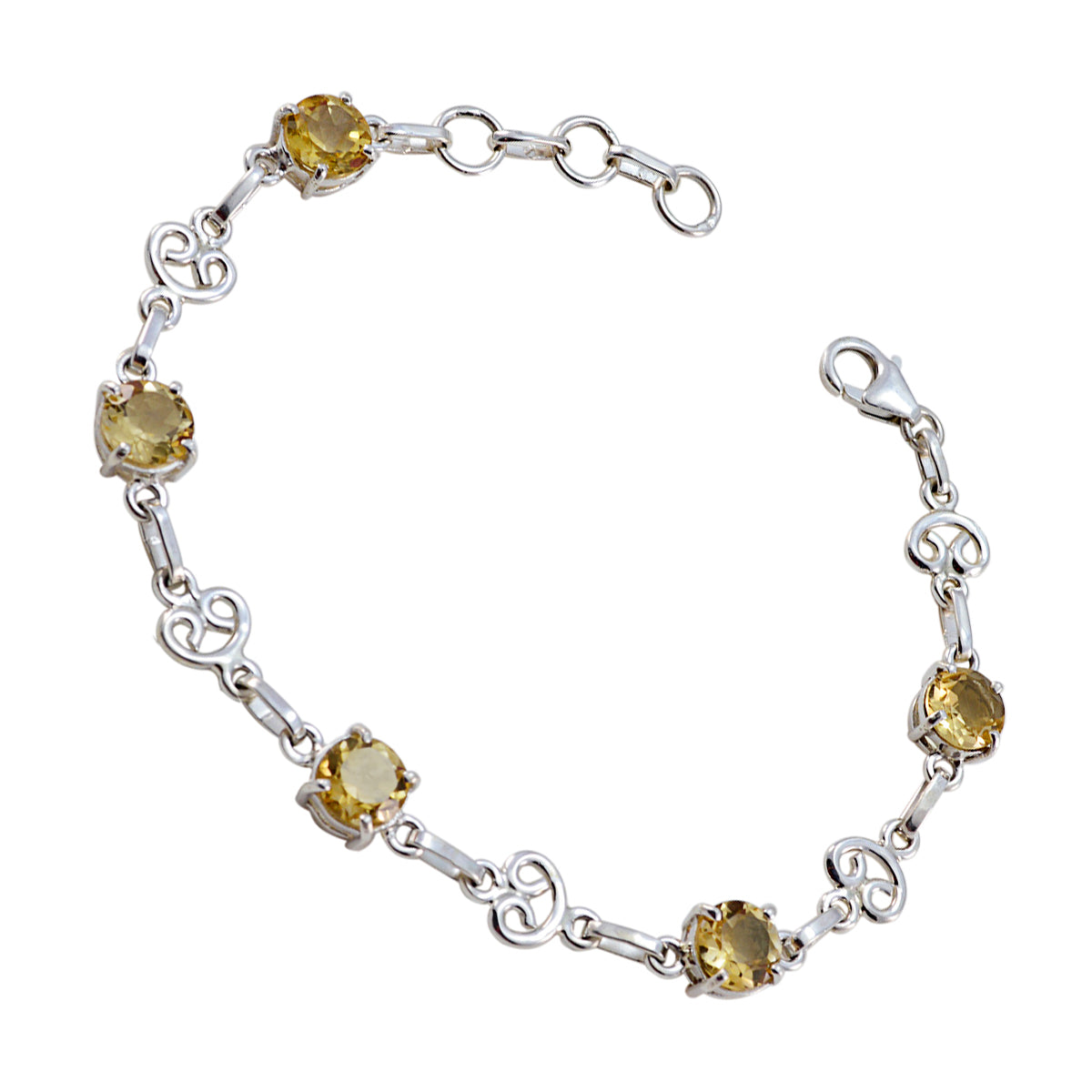 Hannah Gift for Her Dainty Yellow Links Bracelet