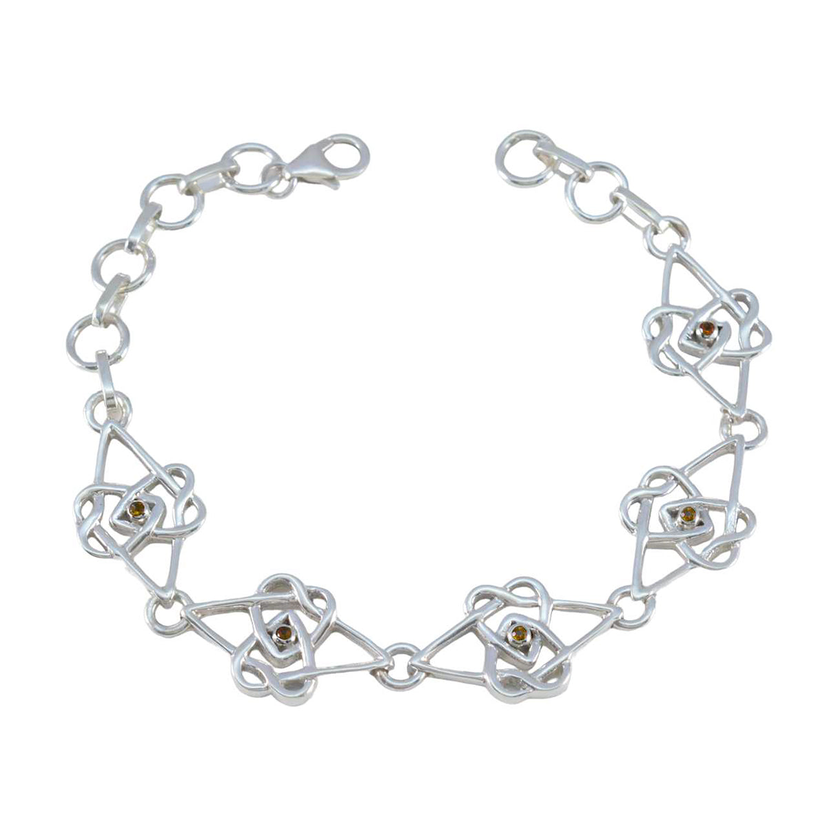 Emma gift for girlfriend Featherlight Yellow Links Bracelet Citrine Yellow