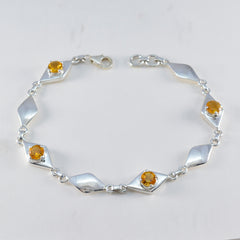 Hannah Raksha Bandhan Slim Yellow Links Bracelet