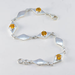 Hannah Raksha Bandhan Slim Yellow Links Bracelet