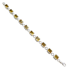 Layla Sparkle Mid-weight Yellow Links Bracelet Citrine Yellow