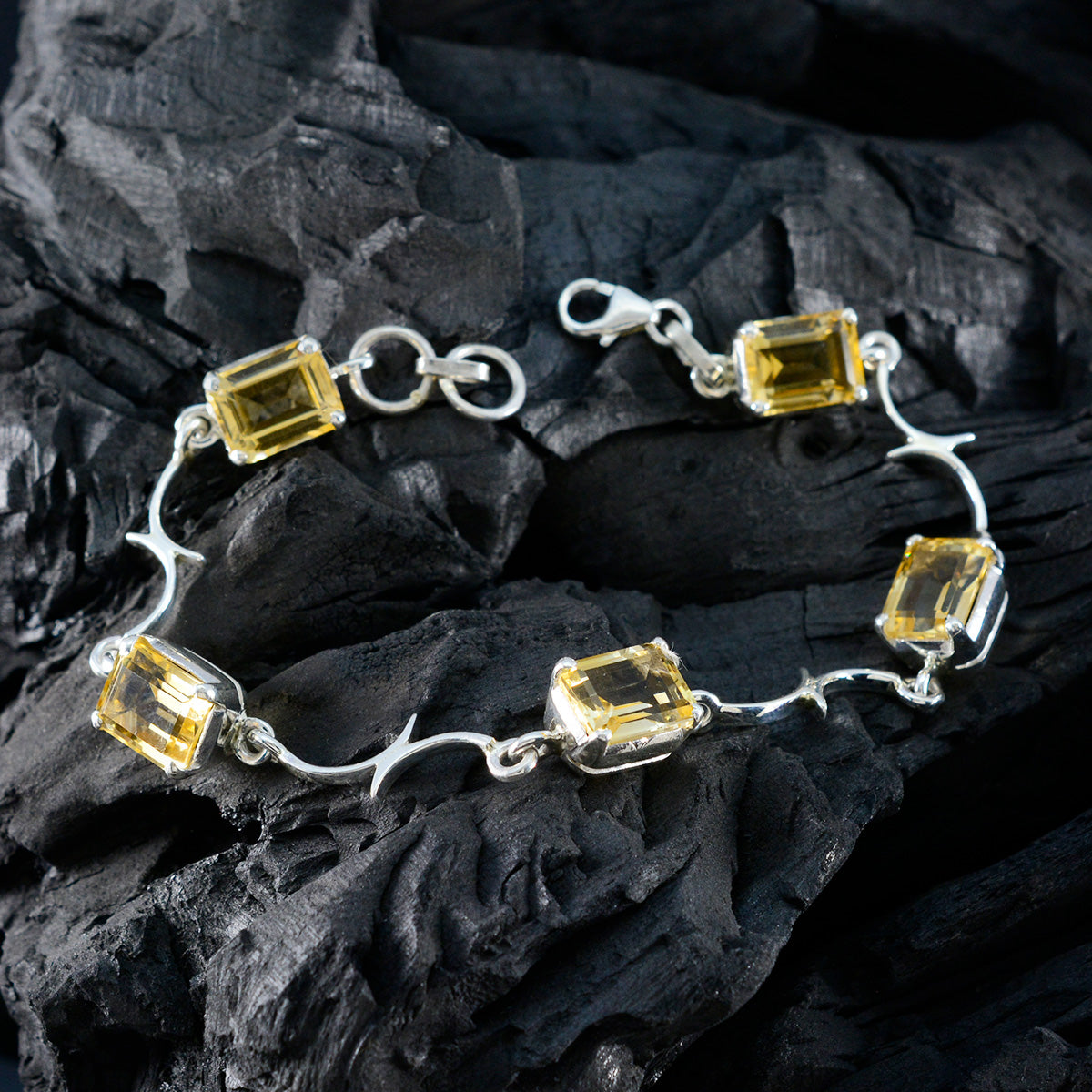 Skylar Birthday Slim Yellow Links Bracelet