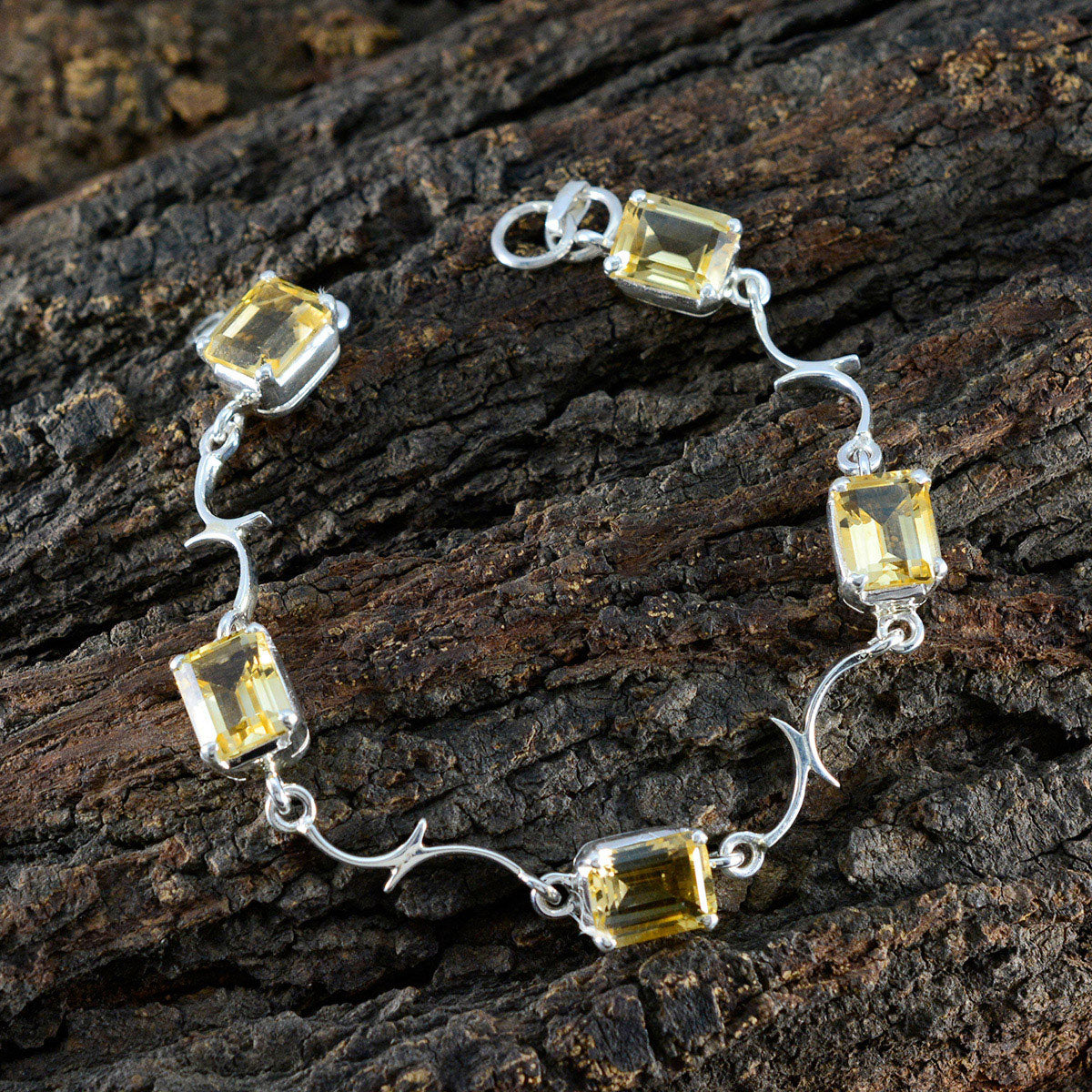 Skylar Birthday Slim Yellow Links Bracelet