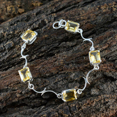 Skylar Birthday Slim Yellow Links Bracelet