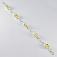 Skylar Birthday Slim Yellow Links Bracelet