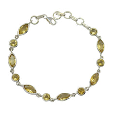 Sofia Joy Slim Yellow Links Bracelet Citrine Yellow