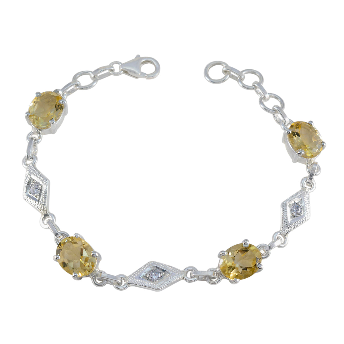 Freya gift for Friend Featherlight Yellow Links Bracelet Citrine Yellow