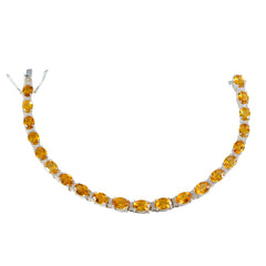 Genesis Surprise Gift Minimal Yellow Tennis Bracelet Citrine Yellow