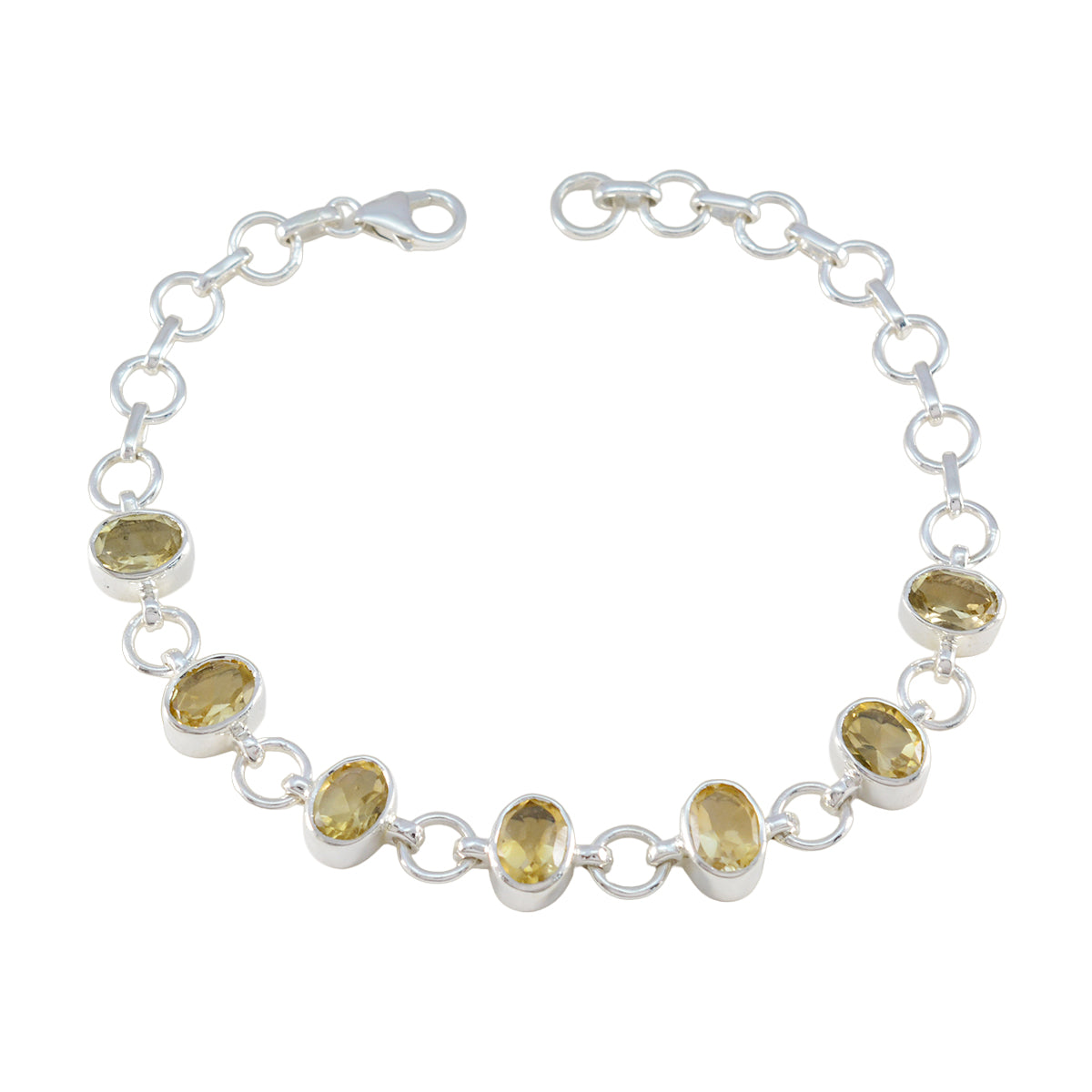 Bianca gift for Sister Tiny Yellow Links Bracelet Citrine Yellow