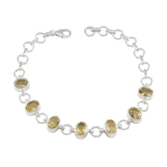 Bianca gift for Sister Tiny Yellow Links Bracelet Citrine Yellow