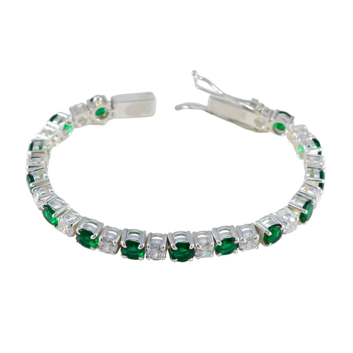 Greta Surprise Gift Essential Green Tennis Bracelet Emerald CZ Green