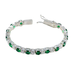 Greta Surprise Gift Essential Green Tennis Bracelet Emerald CZ Green