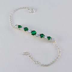 Isabel Womens Day Whisper-thin Green Tennis Bracelet