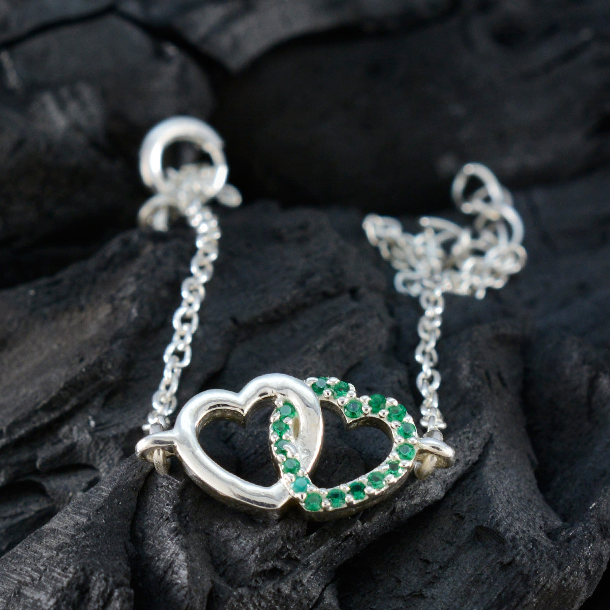 Giulia Workwear Minimalist Green Chain Bracelet
