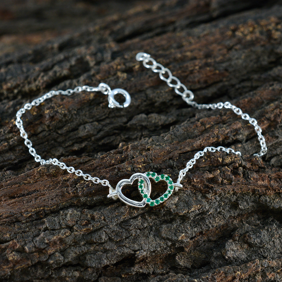Giulia Workwear Minimalist Green Chain Bracelet