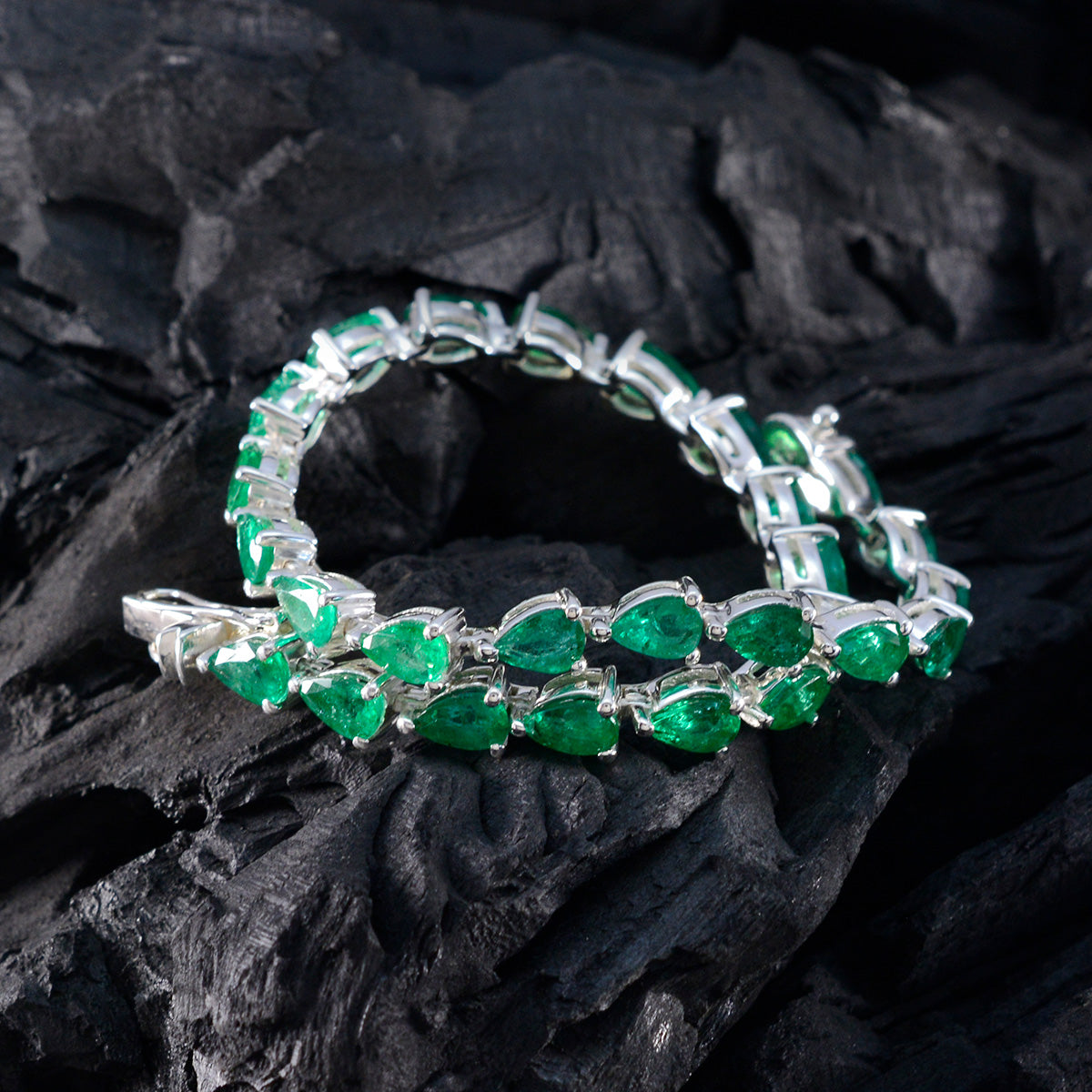 Sofia Diwali Tiny Green Tennis Bracelet