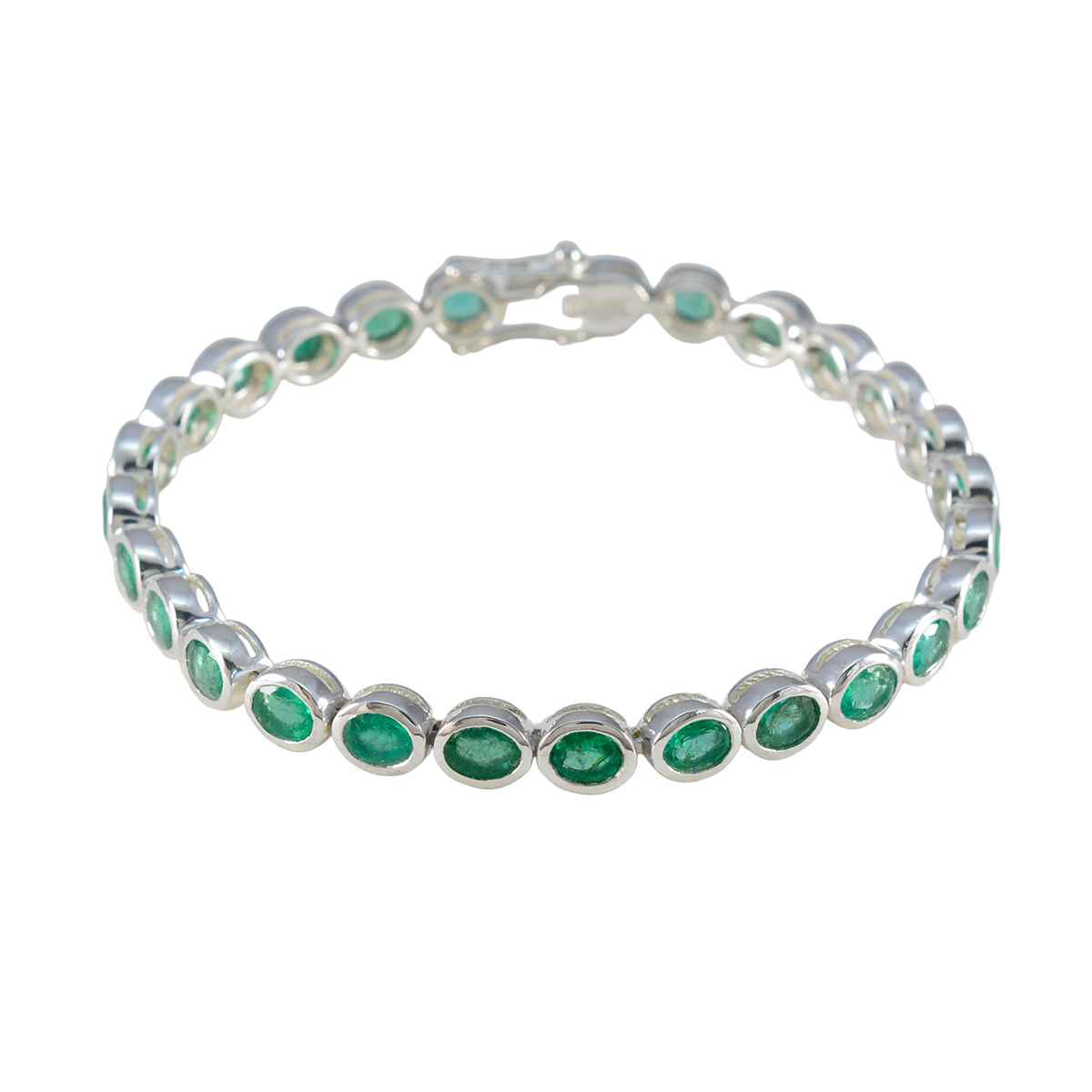 Eleanor Surprise Gift Minimal Green Tennis Bracelet Emerald CZ Green