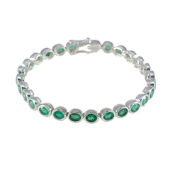 Eleanor Surprise Gift Minimal Green Tennis Bracelet Emerald CZ Green