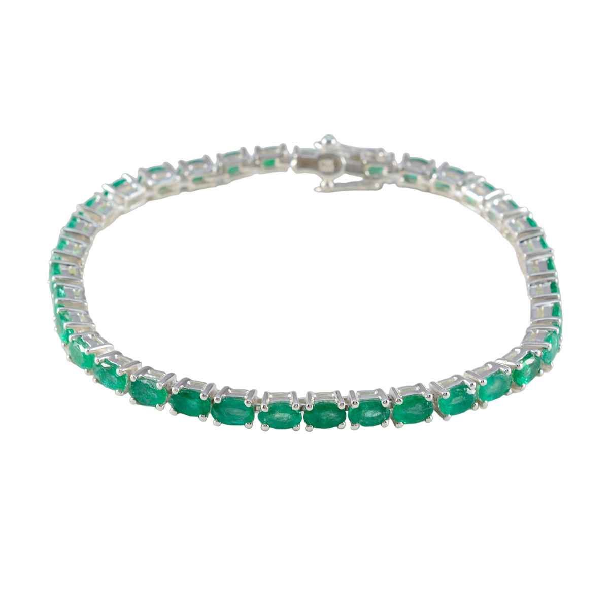 Ella Rashi Tiny Green Tennis Bracelet Emerald CZ Green
