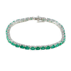 Ella Rashi Tiny Green Tennis Bracelet Emerald CZ Green