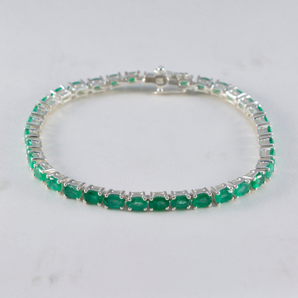 Ella Rashi Tiny Green Tennis Bracelet