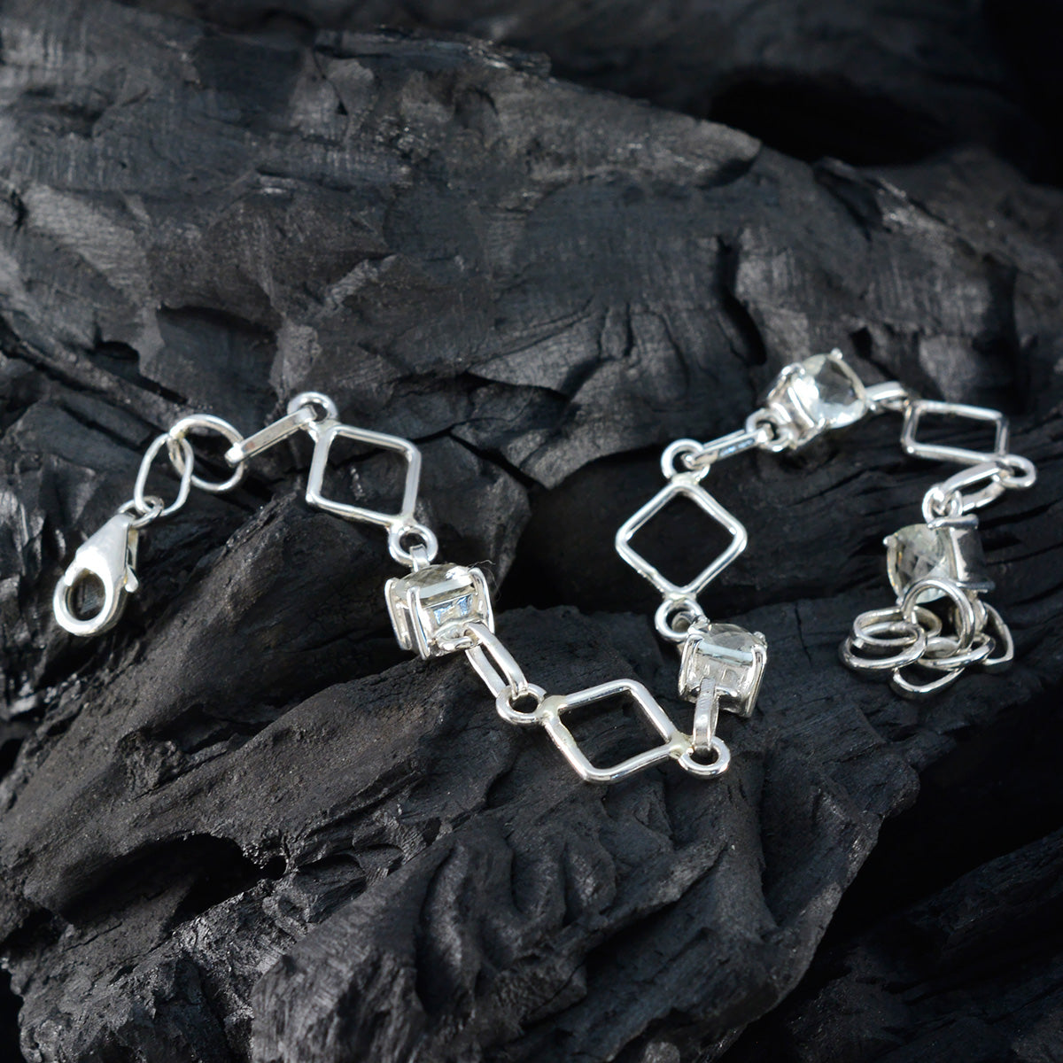 Grace Couple Delicate Light Green Links Bracelet