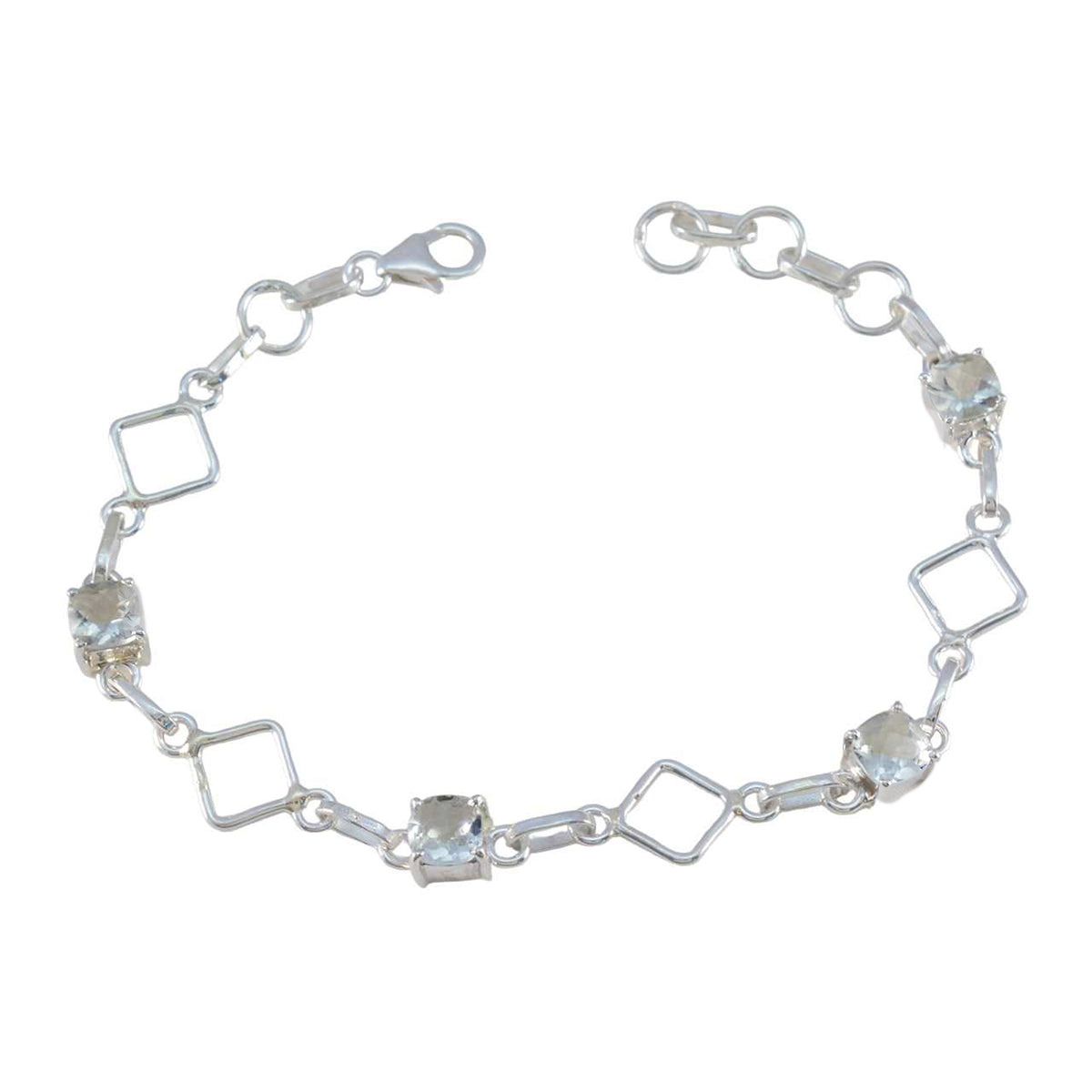Grace Couple Delicate Light Green Links Bracelet Green Amethyst Green