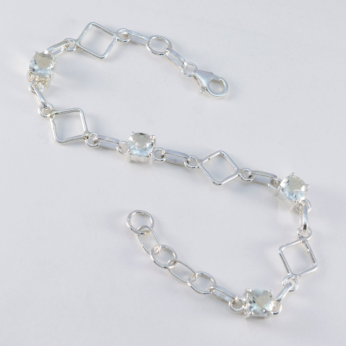 Grace Couple Delicate Light Green Links Bracelet