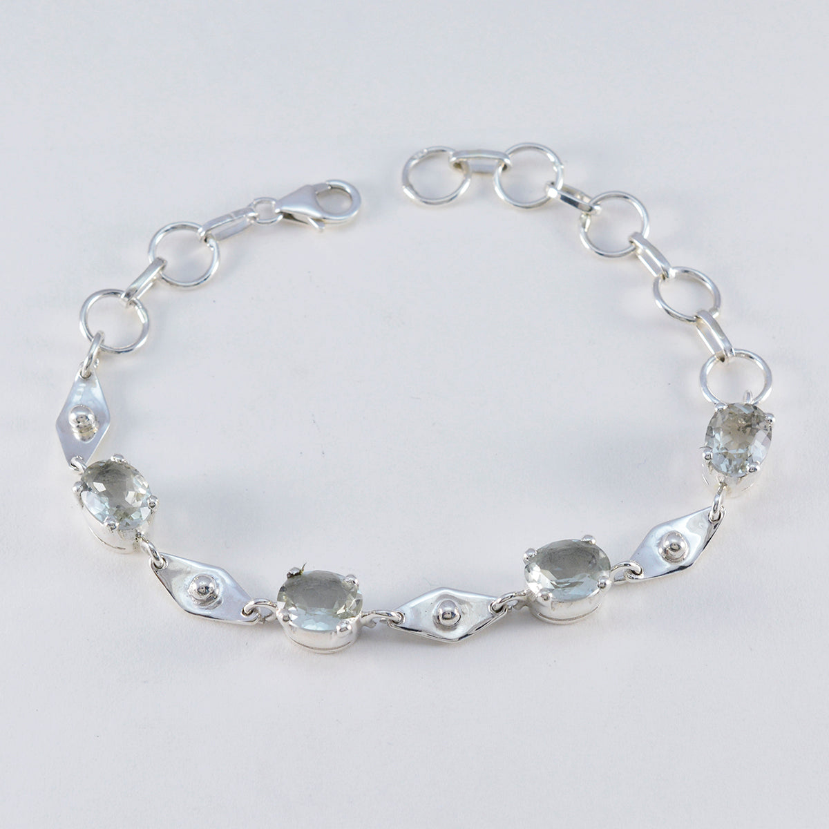 Hanna Rashi Slim Light Green Links Bracelet